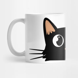Funny and cute black cat Mug